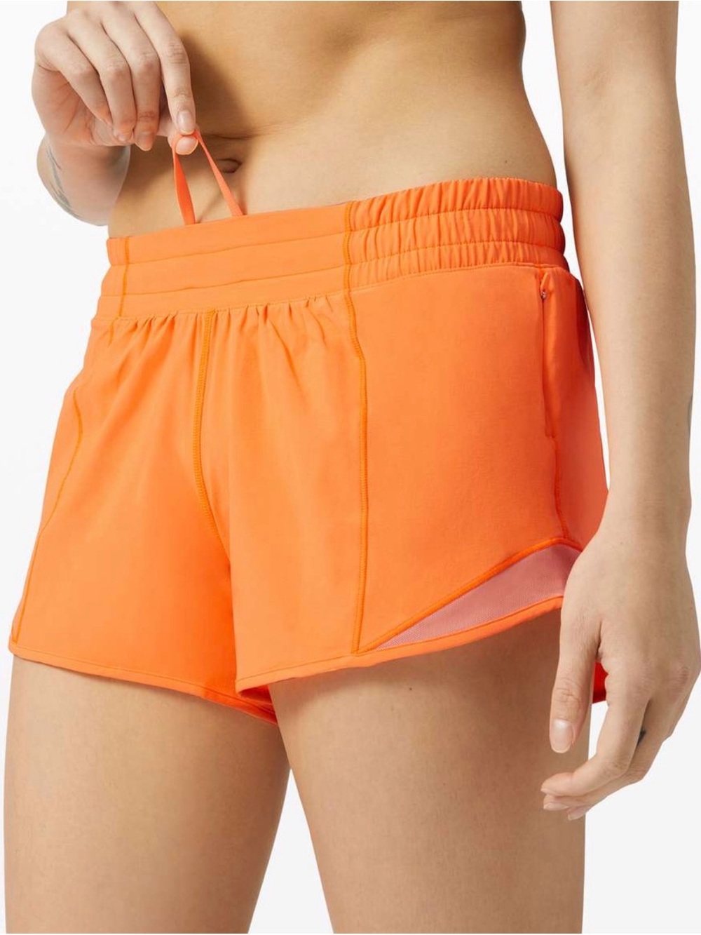 Lululemon Hotty Hot Low-Rise 2.5” Shorts – Neon Orange – Size 10